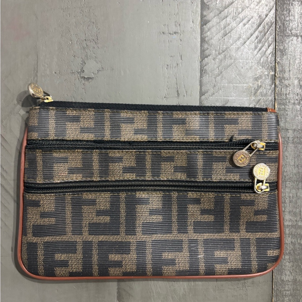 Fendi Vintage Zucca Print Pouch/Clutch